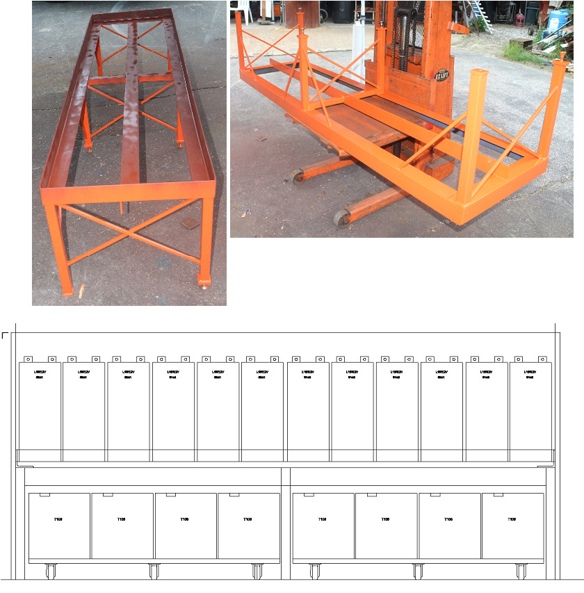 Main structure of battery rack is finished