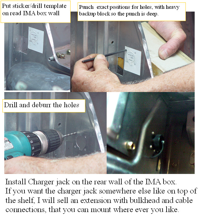 Mounting the charger connector