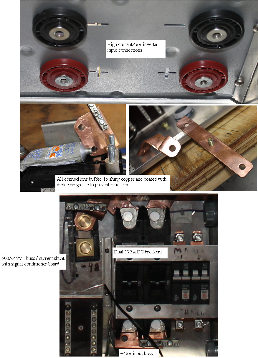 the final high current connections