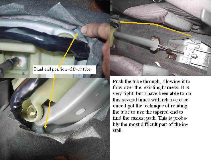 Threading the front wiring tube