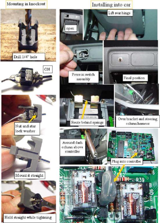 Mounting the MIMA kill switch