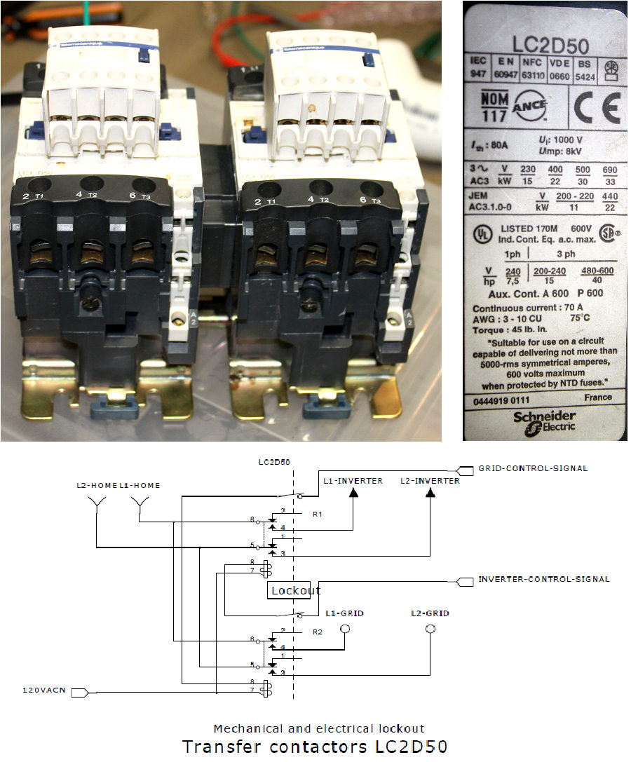 50A 600VAC transfer relay