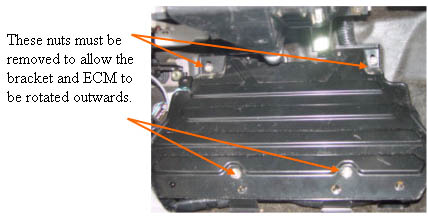 Getting the ECM separated from the bracket