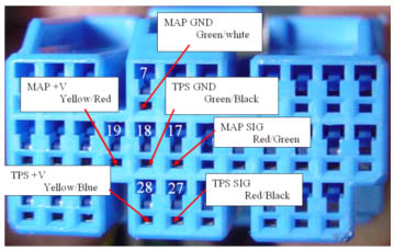 ECM C-28 Yellow/blue wire to MIMA ECM ribbon  Orange wire