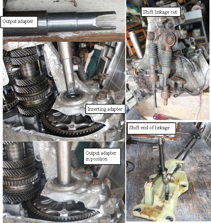 getting the shift linkage and output shaft made