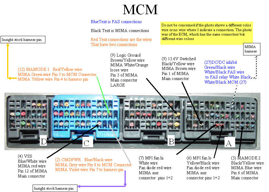 MCM connections