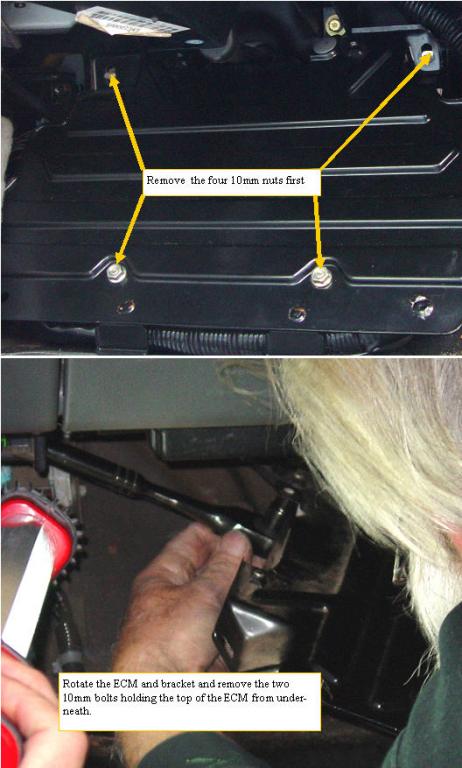 Getting the ECM separated from the bracket