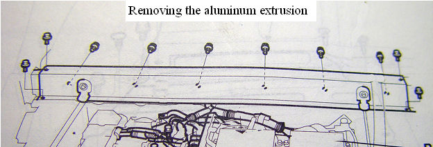 Removing the  aluminum extrusion behind the seats