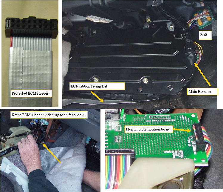 routing the ECM ribbon to the distribution board