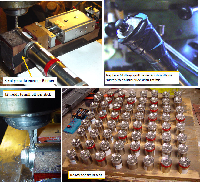 Making some cells for weld testing