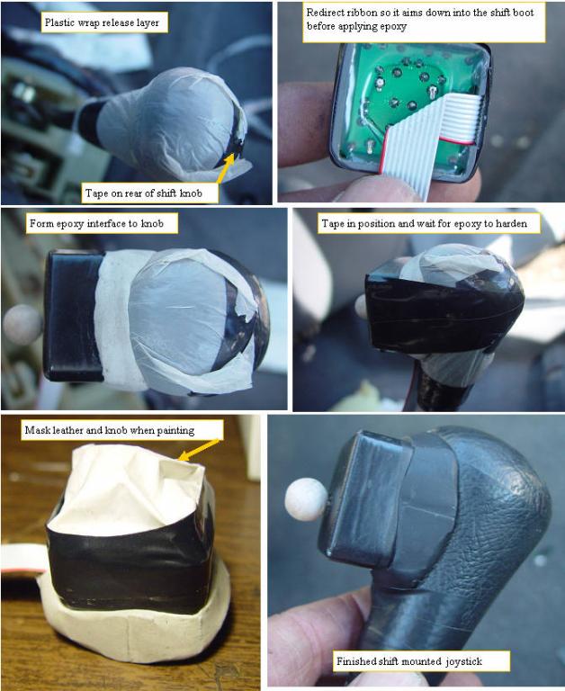 Mounting the shift knob joystick