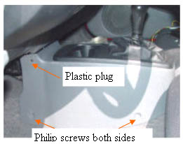 Shift console removal