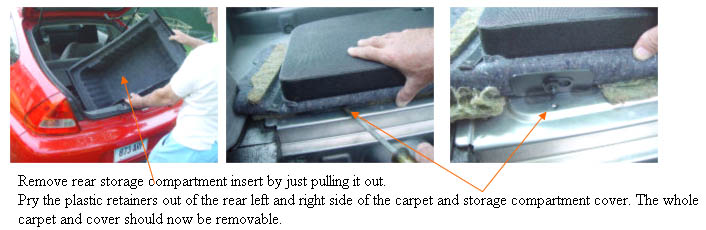 Remove rear storage compartment 